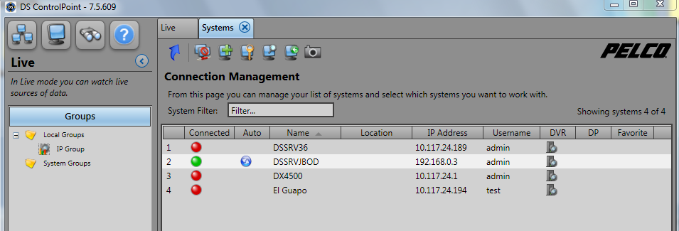 Local Camera groups in DS ControlPoint do not display
