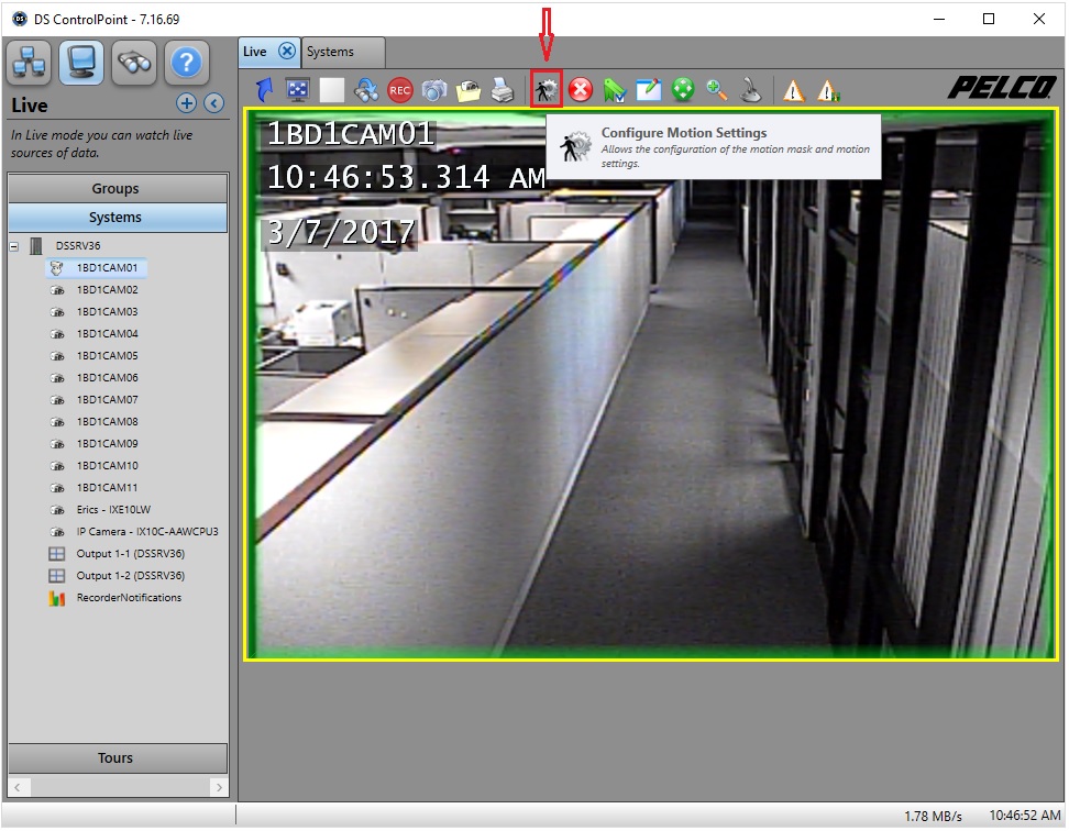 How to configure motion recording on a DigitalSentry system.