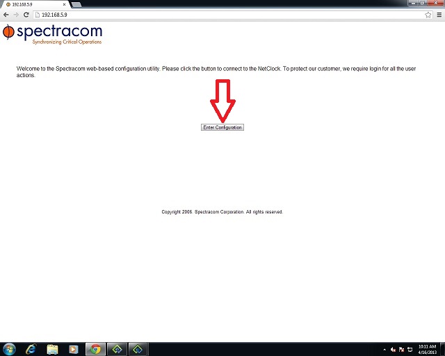 Syncing a SM5200 to a Spectracom NTP server