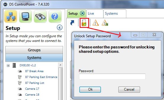 Lock / Unlock access to Setup in DS ControlPoint.