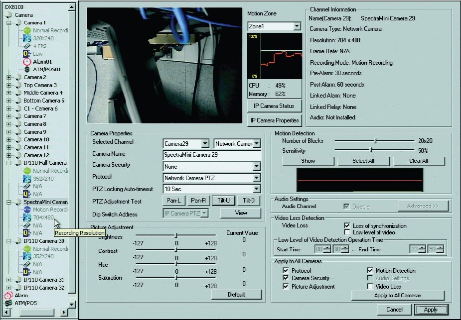 DX8100 System Resources Warning error occurs.