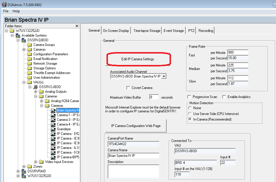 IP camera loses video after enabling Encoder.
