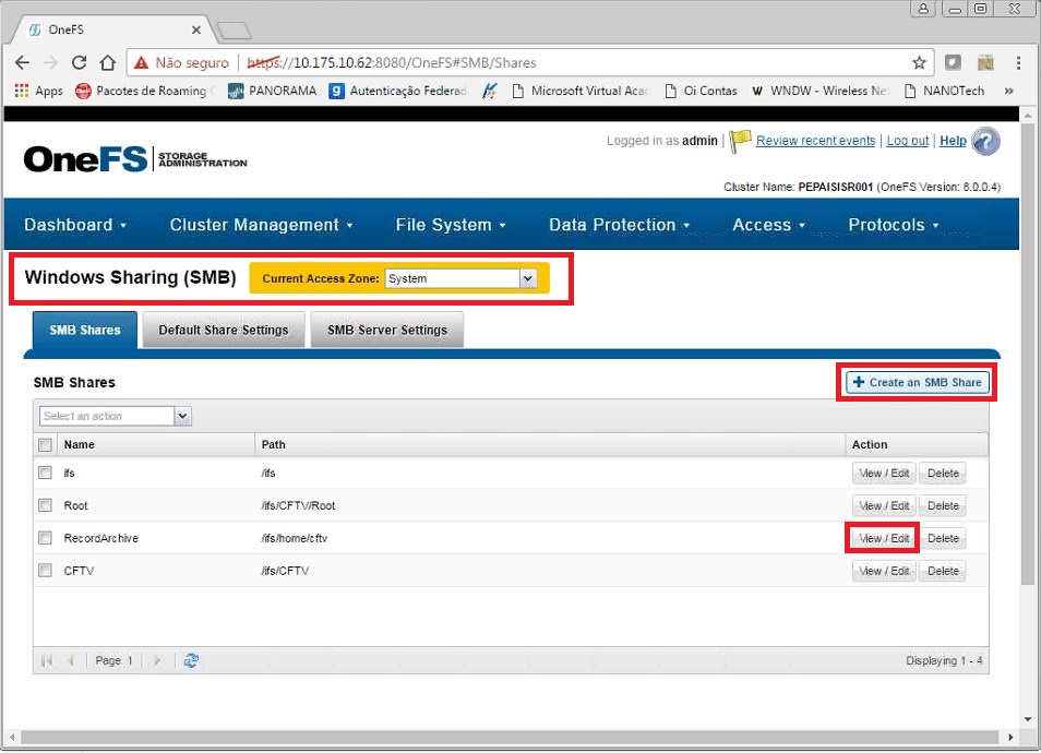 How to add OneFS NAS volumes to a VXS for recording