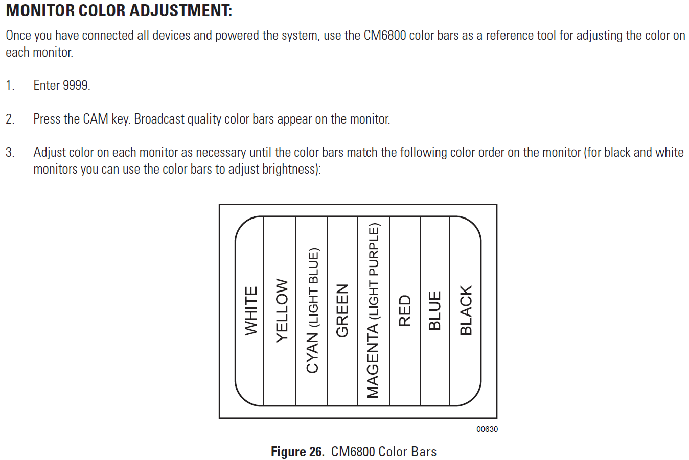 CM6800 Monitor Color Adjustment