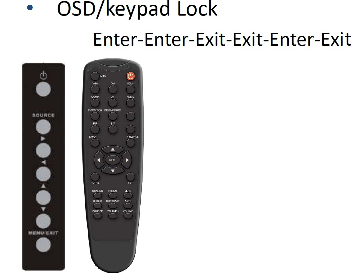 PMCL500NB Series monitor keys are locked