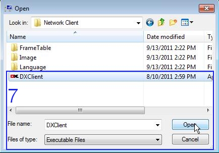 The DX Series Client crashes after connecting to a DX Series DVR/HVR.