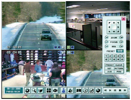 Spectra PTZ Dome Autoscan on a DX4104 Series DVR