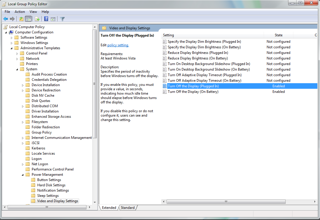 How do I change or disable the default timeout setting for my display