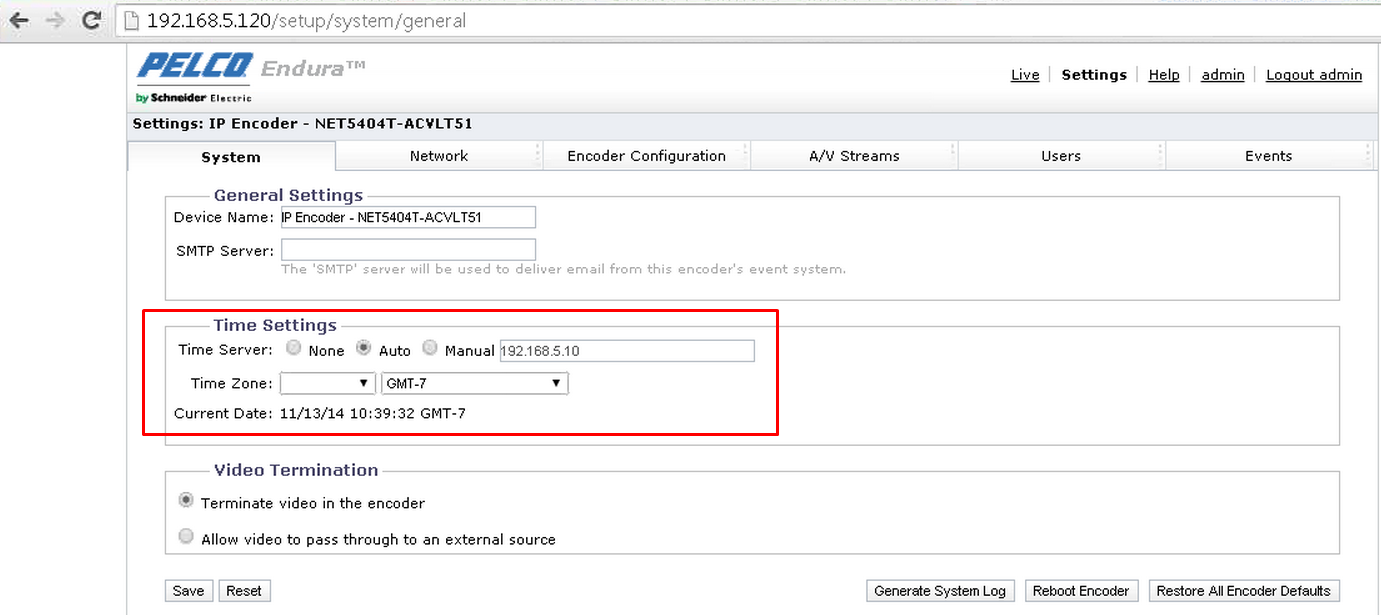 Pelco 2024 default ip