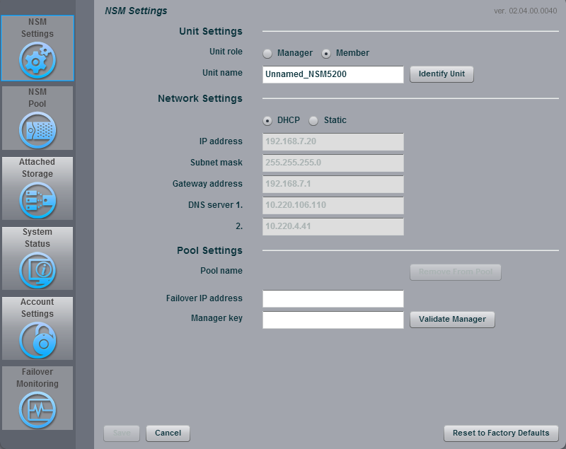 How to factory default the NSM5200 from the web interface.