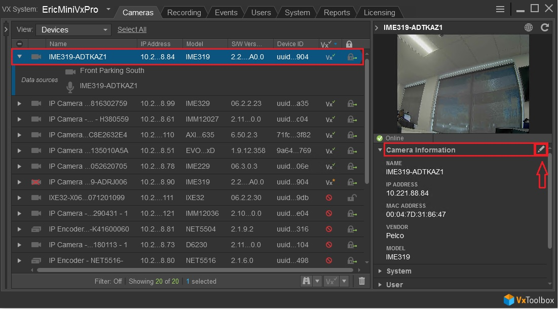 VideoXpert How to Rename Cameras Streams and Data Sources