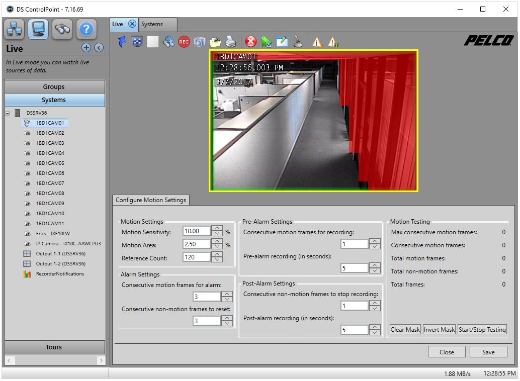 How to configure motion recording on a DigitalSentry system.