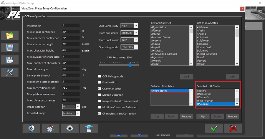 VideoXpert Plates Setup error 