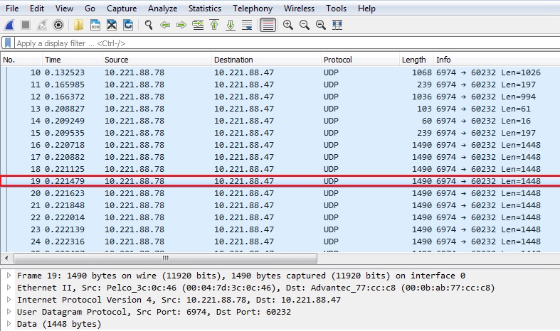 Udp store ip camera