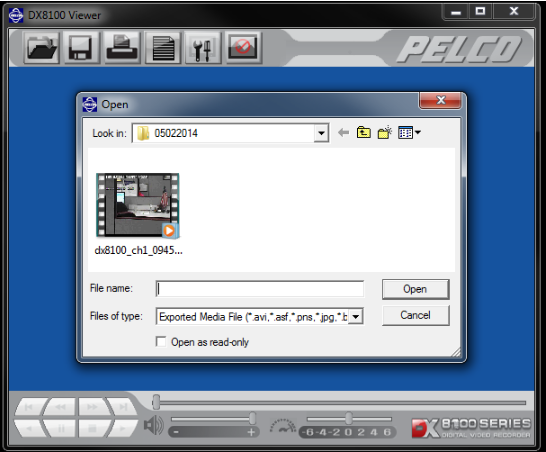 How to review exported video (.pns) using the DX8100 Export Viewer?