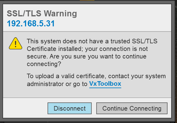 OpsCenter Can Not Login To Server Because Of SSL/TLS Warning